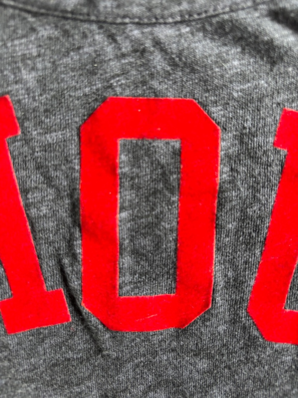 Zadig & Voltaire Dark Navy Blue Long-Sleeve Tee with Red AMOUR Velvet Appliqué - Picture 4 of 9